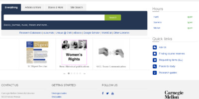 Carnegie Mellon University Libraries website redesign