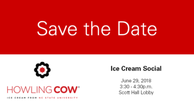 ice cream social save the date card