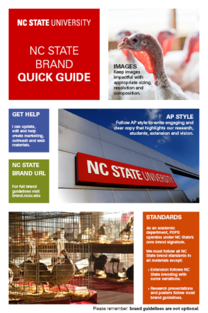 NC State brand quick guide front